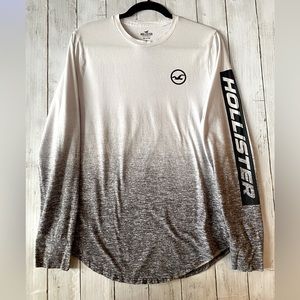 Hollister men’s long sleeve shirt.  Size medium.  Ombré white to black.